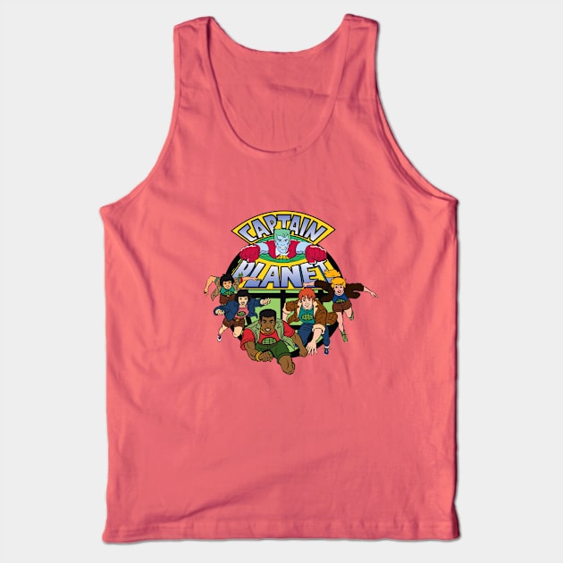 Captain Planet and the Planeteers Tank Top by Meta Cortex